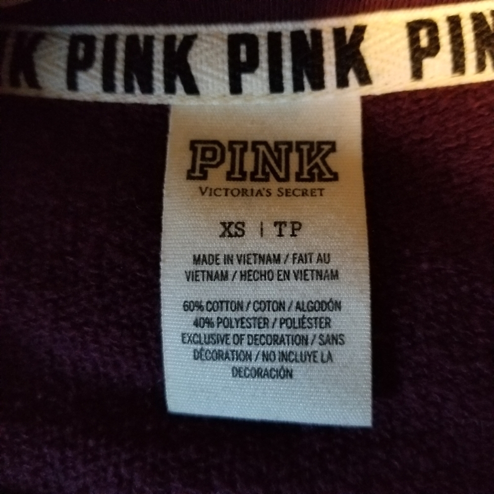 Pink Womens 1/4 Zip Pull Over XS - Picture 5 of 8